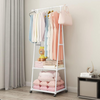 triangular stainless steel clothing rack with wheels
